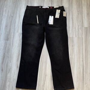 Black Carpenter Utility Relaxed Fit Jeans for Men
